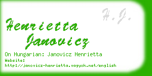 henrietta janovicz business card